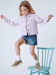 Lilac Purple Denim Western Jacket (3-16yrs) - Image 3 of 7
