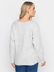 Long Tall Sally Grey Slash Neck Jumper - Image 2 of 4