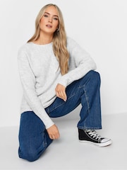 Long Tall Sally Grey Slash Neck Jumper - Image 4 of 4