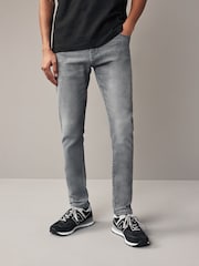Grey Light Skinny Fit Comfort Stretch Jeans - Image 1 of 12
