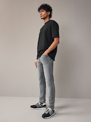 Grey Light Skinny Fit Comfort Stretch Jeans - Image 3 of 12