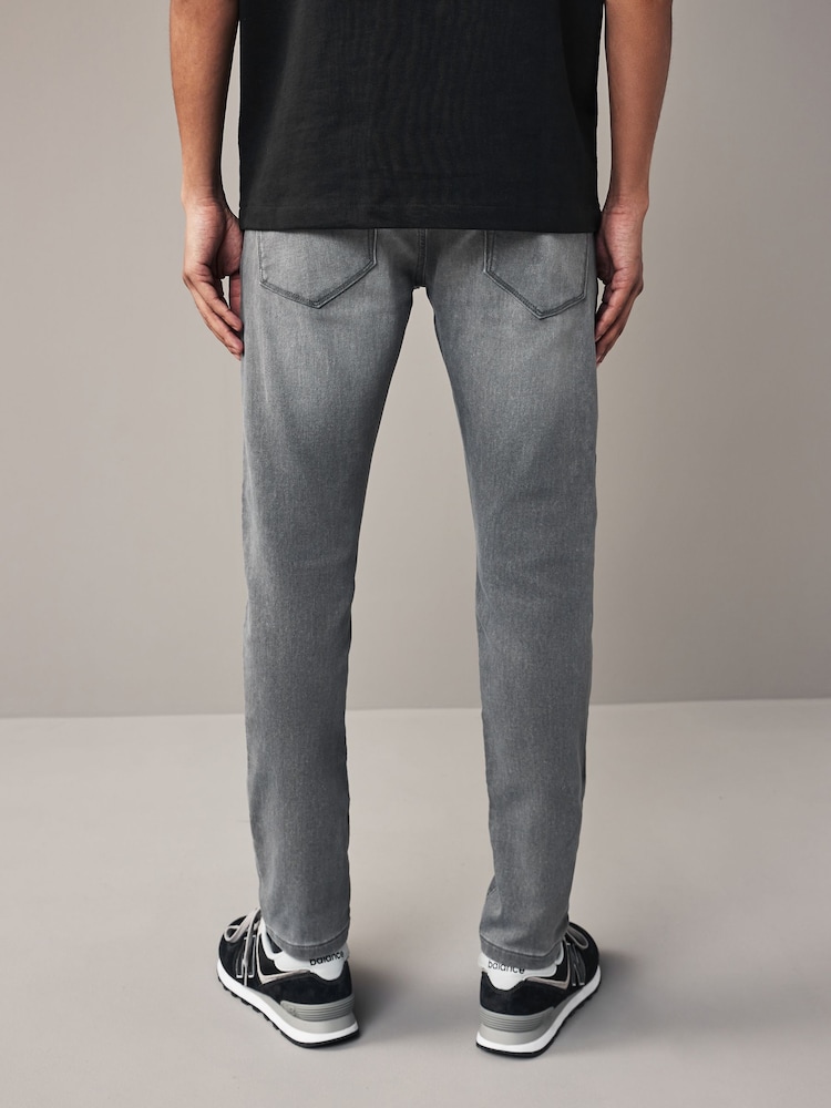 Grey Light Skinny Fit Comfort Stretch Jeans - Image 5 of 12
