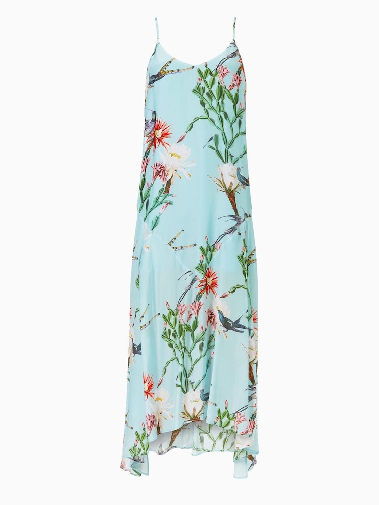 AllSaints Blue Essey Senja Dress - Image 6 of 6
