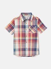 Joules Boys' Wilson Red Cotton Check Shirt - Image 1 of 5