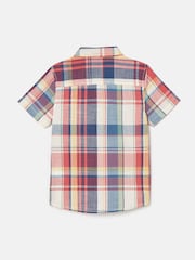Joules Boys' Wilson Red Cotton Check Shirt - Image 2 of 5