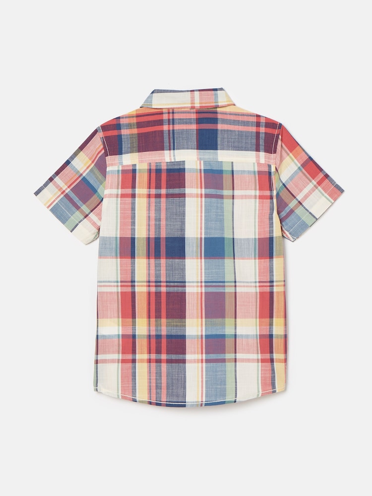 Joules Boys' Wilson Red Cotton Check Shirt - Image 2 of 5