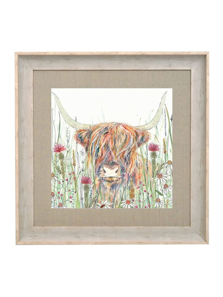 Voyage Natural Alfie Highland Cow Birch Framed Print - Image 2 of 2 Voyage Natural Alfie Highland Cow Birch Framed Print - Image 2 of 2