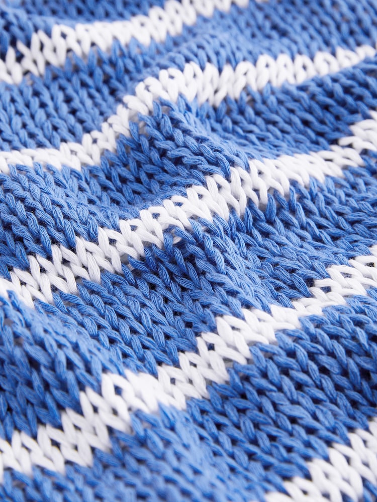 Blue Stripe Stitch Long Sleeve Jumper - Image 6 of 6