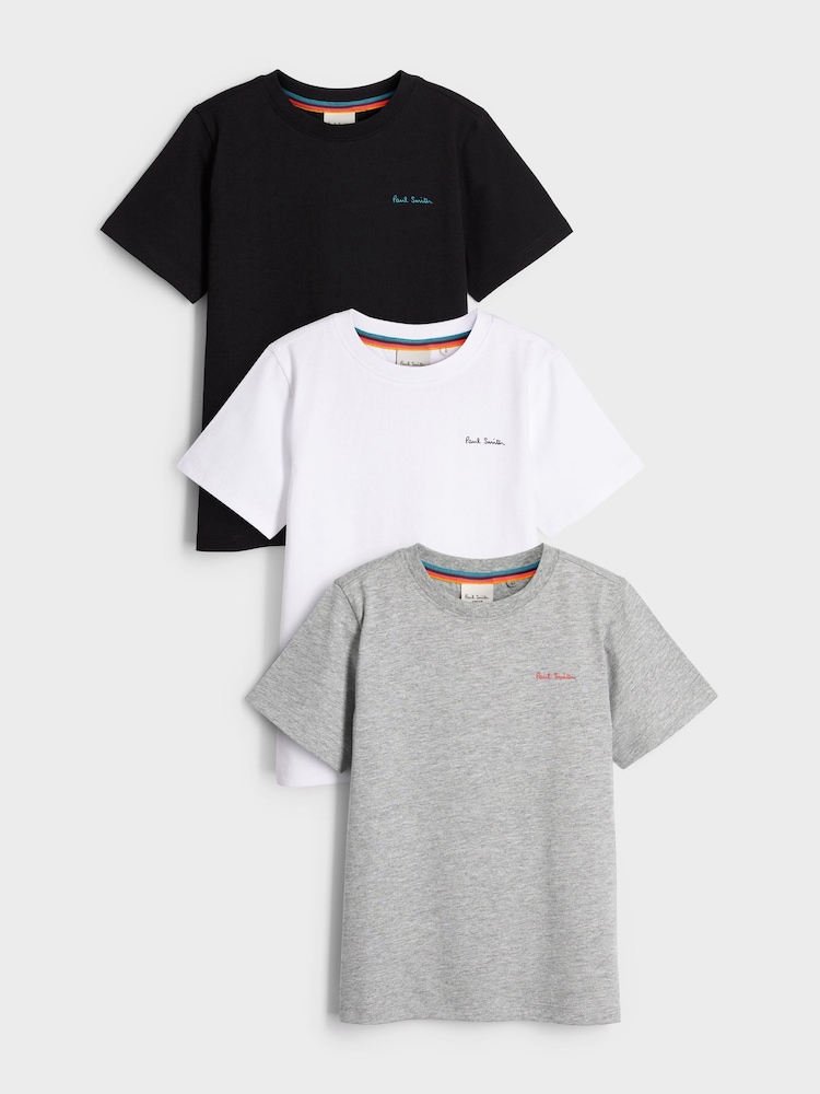 Mehrfarbig - Paul Smith Junior – Signature-T-Shirts für Jungen im 3er-Pack - Bild 1 von 7