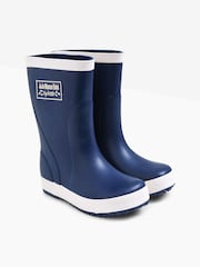 Темно-синий - JoJo Maman Bébé Contrast Trim Lined Wellies - Image 1 of 3