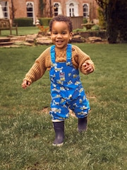 Темно-синий - JoJo Maman Bébé Contrast Trim Lined Wellies - Image 3 of 3