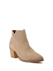 Dune London Natural Standard Fit Parlor Cropped Western Ankle Boots - Image 5 of 5
