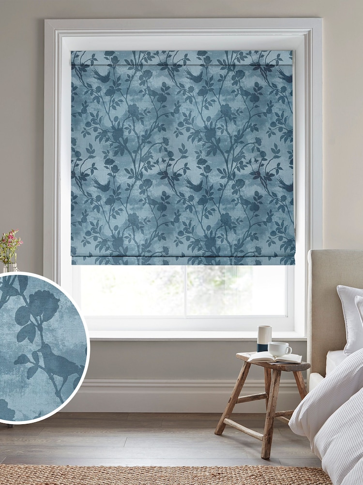 Laura Ashley Blue Eglantine Made To Measure Roman Blinds - Image 1 of 6