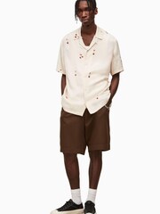 AllSaints White Cherry Bomb Short Sleeve Shirt - Image 3 of 6