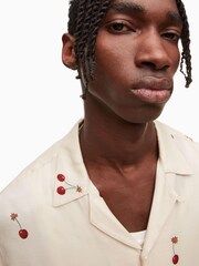 AllSaints White Cherry Bomb Short Sleeve Shirt - Image 4 of 6