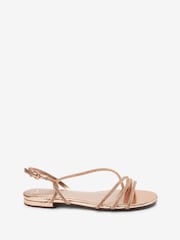 Rose Gold Forever Comfort® Strappy Sparkle Sandals - Image 1 of 8
