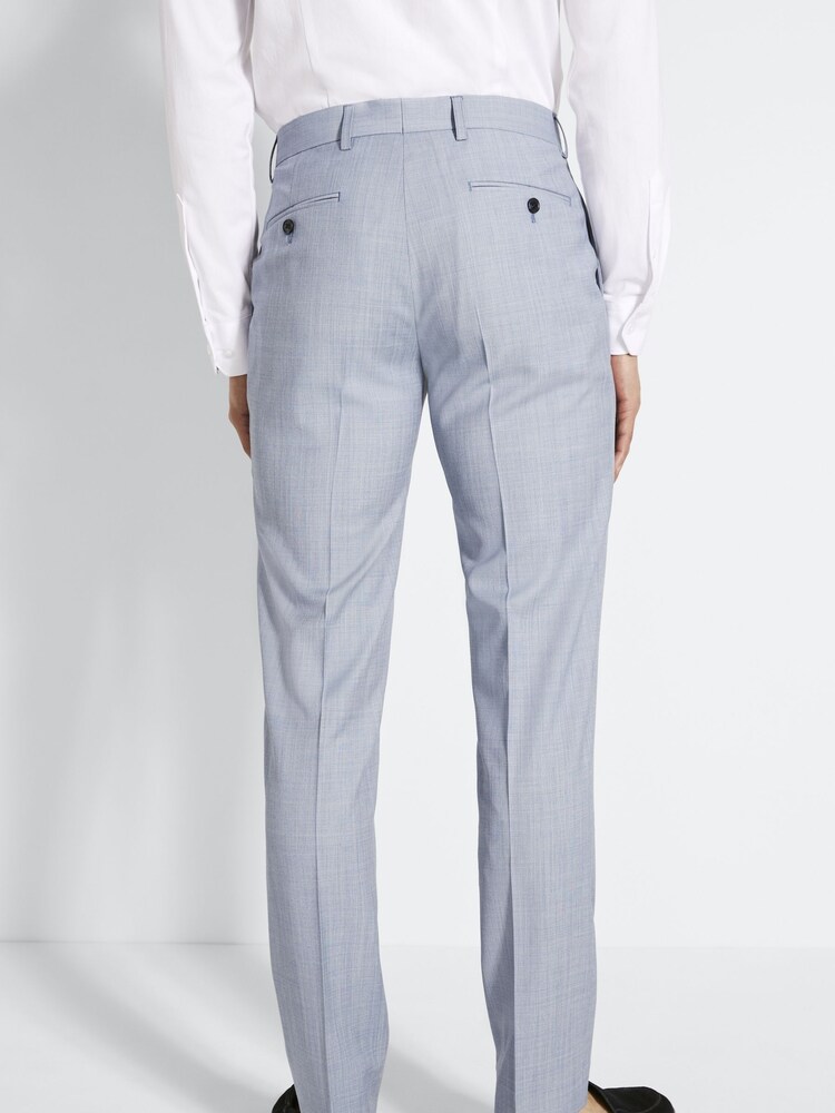 DKNY Light Blue Sharkskin Slim Fit Suit: Trousers - Image 2 of 3