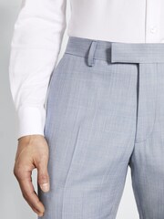 DKNY Light Blue Sharkskin Slim Fit Suit: Trousers - Image 3 of 3