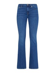 7 For All Mankind Blue HW Ali Slim Illusion High Waist Jeans - Image 3 of 3