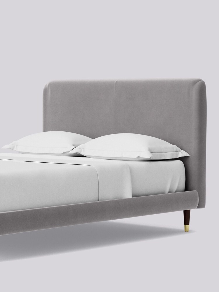 Swoon Easy Velvet Silver Grey Brockham Bed - Image 6 of 6