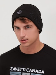 Zavetti Canada Mens Embroidery Favelli Knitted Beanie Hat - Image 1 of 4