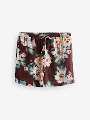 Brown Floral Vest Short Pyjamas Set - Image 7 of 8
