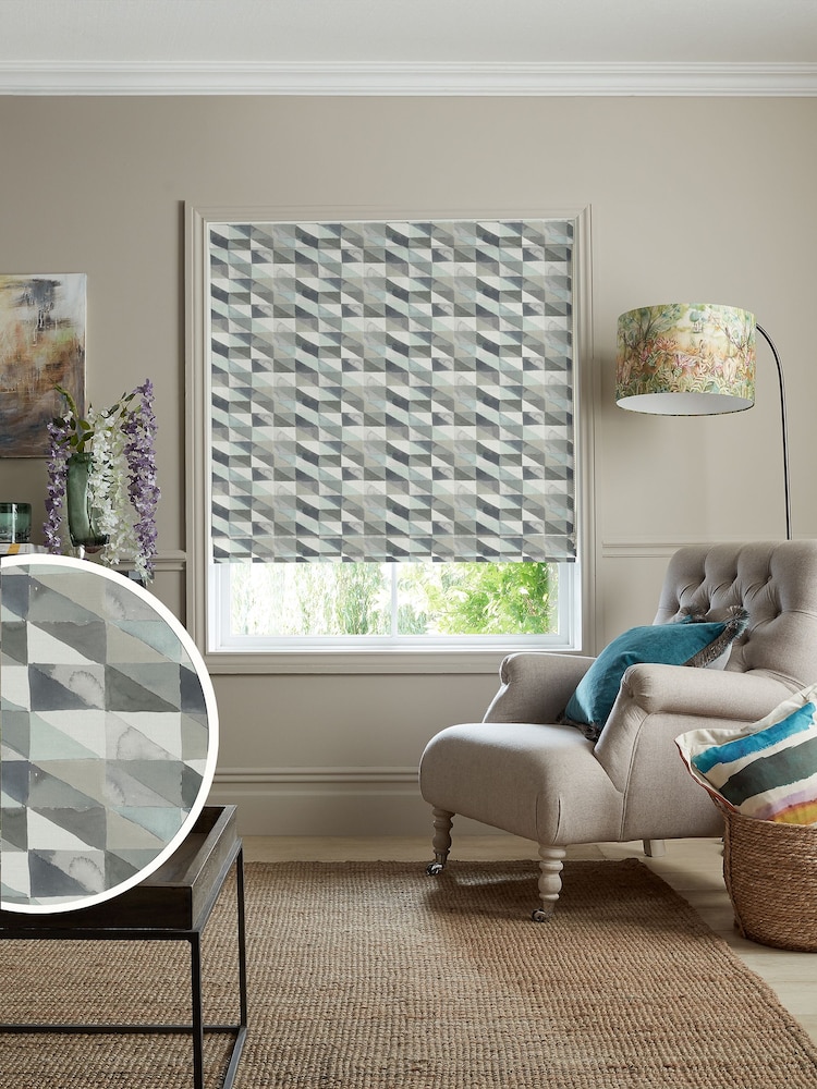 Voyage Natural Truffle Kerlaz Made to Measure Roman Blind - Image 1 of 6