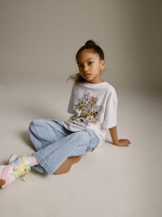 White Tiger Stud Oversized Embellished Graphic T-Shirt (3-16yrs) - Image 2 of 7