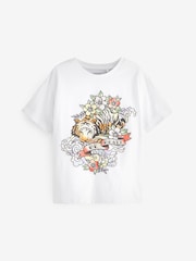 White Tiger Stud Oversized Embellished Graphic T-Shirt (3-16yrs) - Image 5 of 7