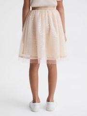 Reiss Pale Pink Charlotta 9-12 yrs Sequin Midi Skirt - Image 5 of 6