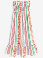 Mehrfarbig gestreift - Bandeau-Sommerkleid mit bunten Streifen - Bild 8 von 8