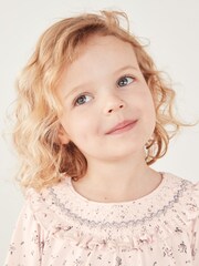 The White Company Pink Josie Floral Jersey Smocked Yoke Dress - Image 2 of 5