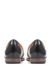 Pavers Wide Fit Patent And Tassel Black Loafers - Image 3 of 5