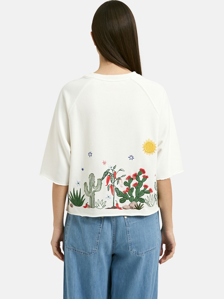 Smith & Soul White Boxy Raglan Sweatshirt - Image 2 of 7 Smith & Soul White Boxy Raglan Sweatshirt - Image 2 of 7