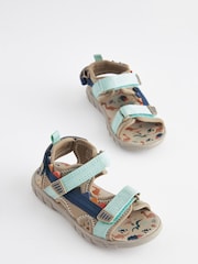 Mineralblau - Leichte Trekker-Sandalen mit verstellbaren Riemen - Bild 1 von 3