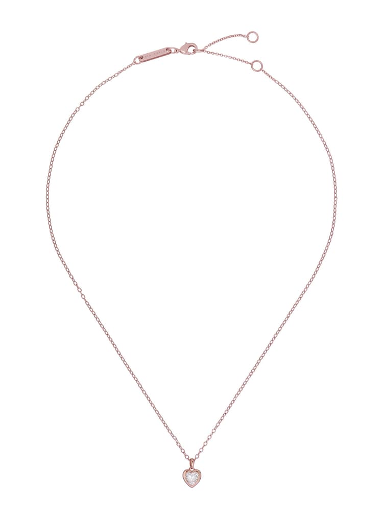 Ted Baker Rose Gold Tone HANNELA: Crystal Heart Pendant Necklace - Image 4 of 4