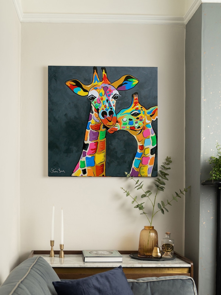 Steven Brown Art Grey Francie & Josie McZoo Large Canvas Print - Image 1 of 4