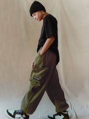 Khaki Green Lined Parachute Cargo Trousers (3-16yrs) - Image 2 of 10