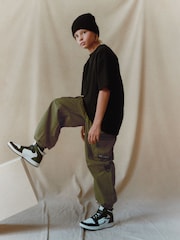 Khaki Green Lined Parachute Cargo Trousers (3-16yrs) - Image 3 of 10