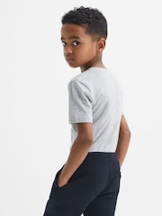 Gris Cromado - Camiseta con cuello redondo Bless de Reiss - Imagen 4 de 7