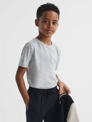 Gris Cromado - Camiseta con cuello redondo Bless de Reiss - Imagen 6 de 7