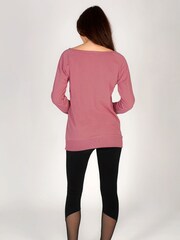 Pineapple Pink Womens Off Shoulder Longline Sweatshirt - Image 4 of 5