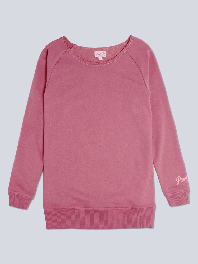 Pineapple Pink Womens Off Shoulder Longline Sweatshirt - Image 5 of 5