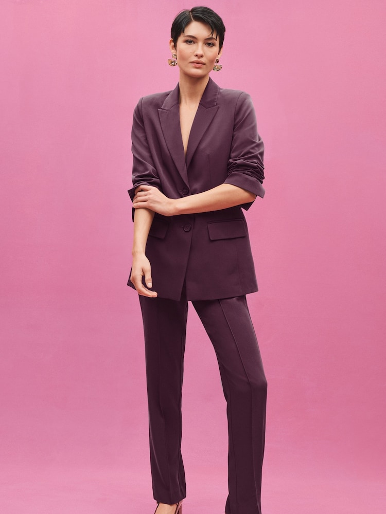 Lila - Straight-Leg-Hose in Tailored Fit - Bild 1 von 5 Lila - Straight-Leg-Hose in Tailored Fit - Bild 1 von 5