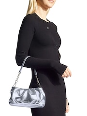 Carvela Natural Chrome Scrunch Clutch Bag - Image 2 of 5