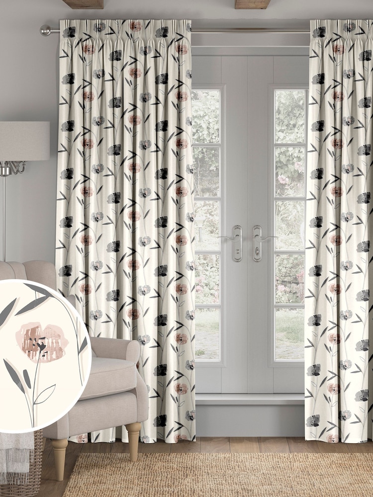Pink Hetty Made To Measure 100% Cotton  Curtains - Image 1 of 9