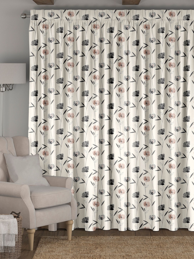 Pink Hetty Made To Measure 100% Cotton  Curtains - Image 2 of 9