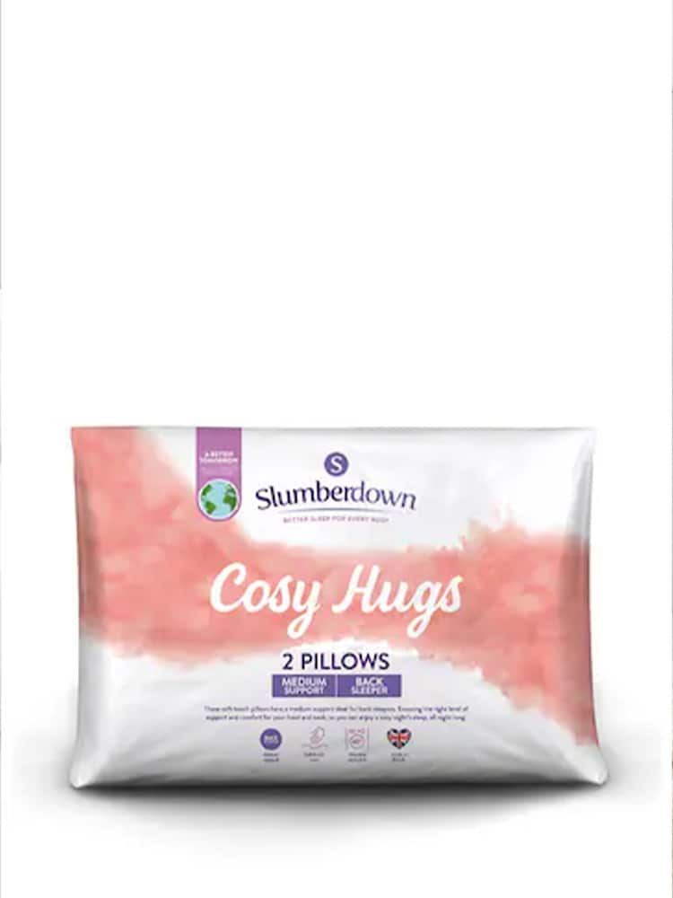Slumberdown Set of 2 Medium Soft Cosy Hugs Pillows - Image 5 of 5 Slumberdown Set of 2 Medium Soft Cosy Hugs Pillows - Image 5 of 5