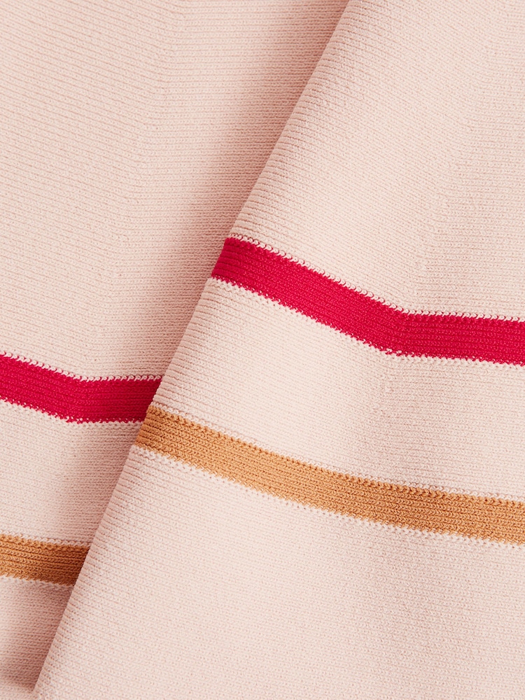 Reiss Pink Edith Knitted Striped Dress - Image 6 of 6 Reiss Pink Edith Knitted Striped Dress - Image 6 of 6