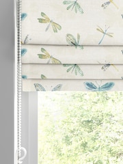 Spa Blue Olli Made To Measure Roman 100% Cotton Blind - Image 2 of 6